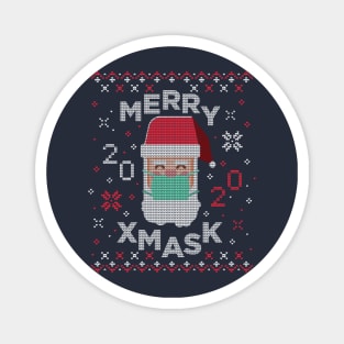 Merry Xmask 2020 - Santa Wearing Mask Magnet